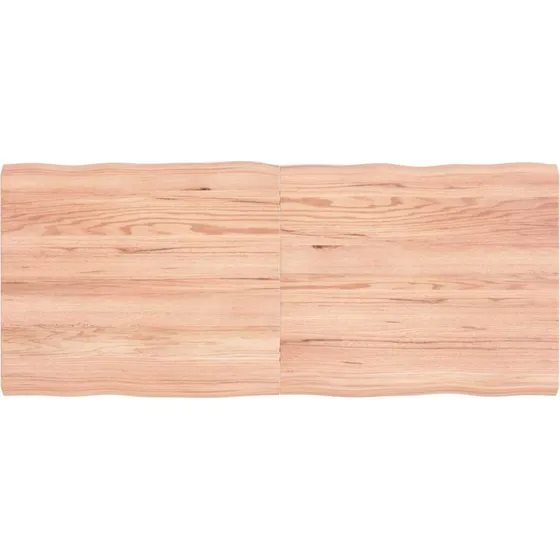 vidaXL bordplade 140x60x(2-4) cm naturlig kant behandlet træ lysebrun