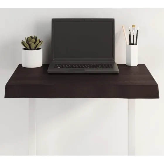 vidaXL bordplade i massivt egetræ naturlig kant 60x40x(2-6) cm