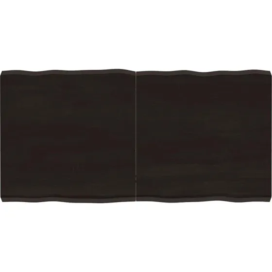 vidaXL Bordplade 120x60x(2-6) cm Naturlig kant, Mrkebrun