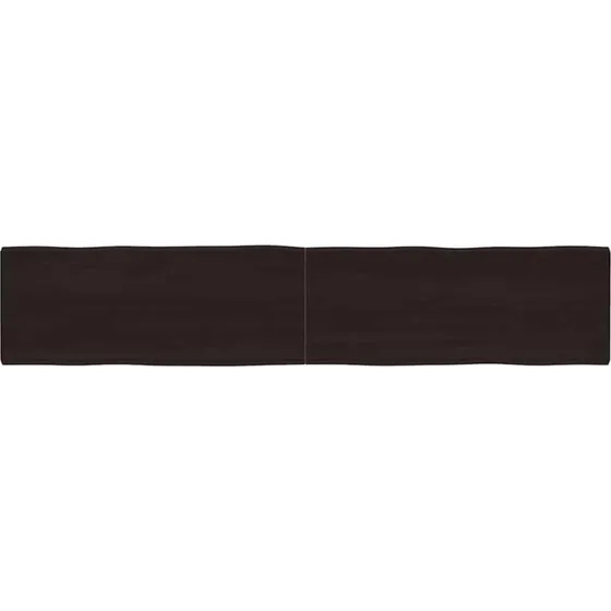 vidaXL Bordplade massivt egetr 200x40x(24) cm mrkebrun