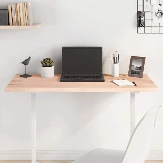 vidaXL bordplade 100x60x2 cm ubehandlet massivt egetr