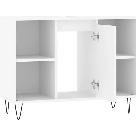 vidaXL badeværelsesskab 80x33x60 cm konstrueret træ hvid