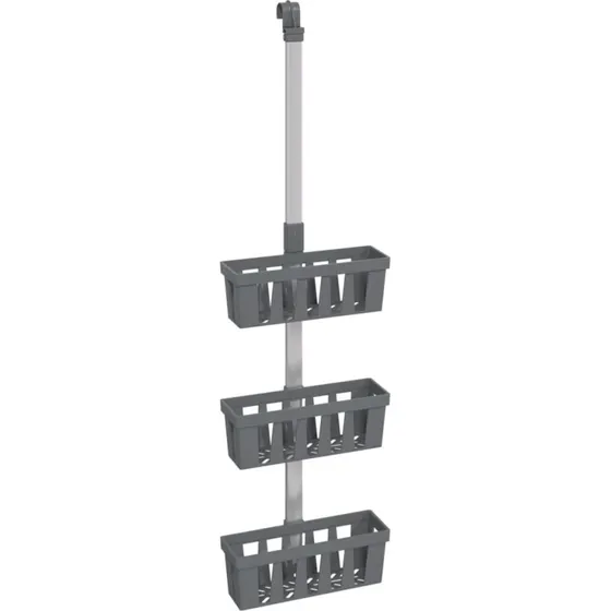 vidaXL brusehylde 30x15x(67-105) cm aluminium