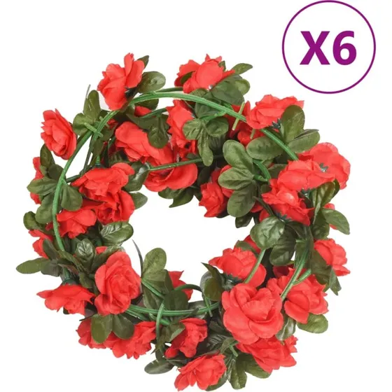 Blomsterguirlande til jul, 240 cm – hvid