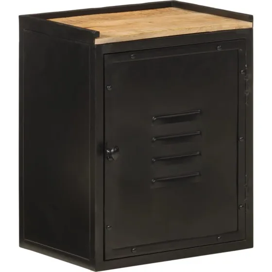 vidaXL badeværelsesskab 40x30x50 cm i jern og mangotræ