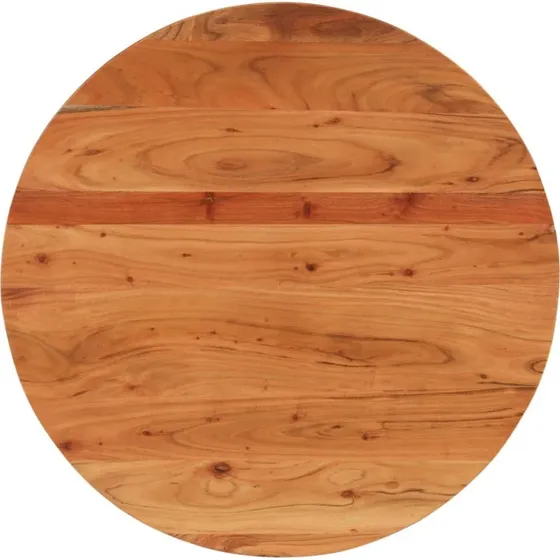 vidaXL Bordplade 80x2,5 cm Rund i Massivt Akacietr