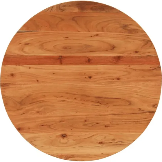 vidaXL rund bordplade 80x3,8 cm i massivt akacietr