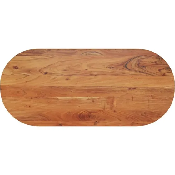 vidaXL Bordplade 110x50x2,5 cm Oval Massivt Akacietræ
