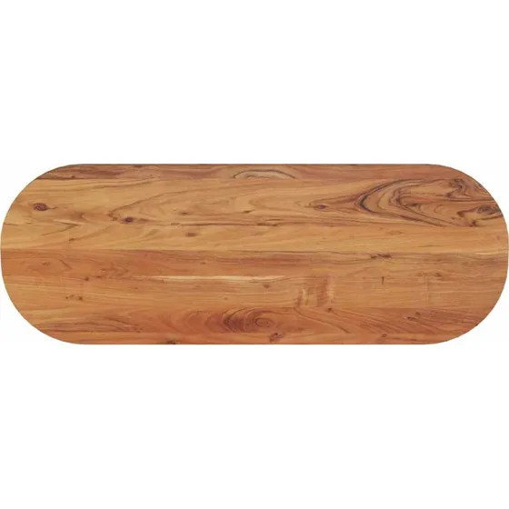 vidaXL Oval bordplade 140x50x2,5 cm i massiv akacietræ