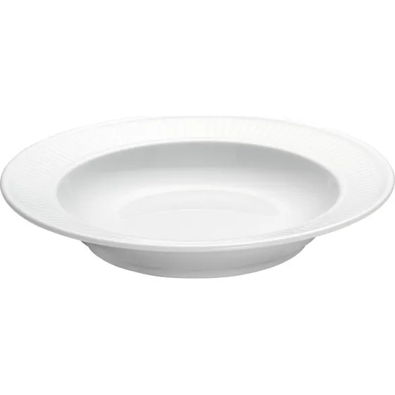 Pillivuyt Plissé dyb tallerken 22 cm, hvid