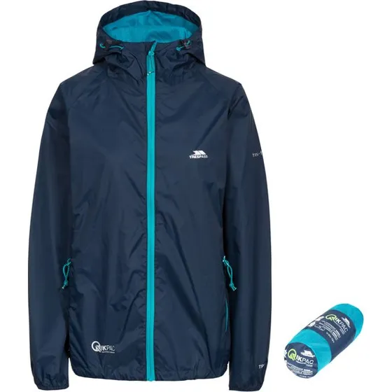 Trespass Qikpac dame regnjakke - Navy, XS