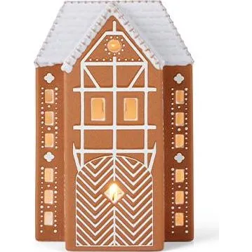 Khler Gingerbread Lyshus stort, brun - 17,5 cm