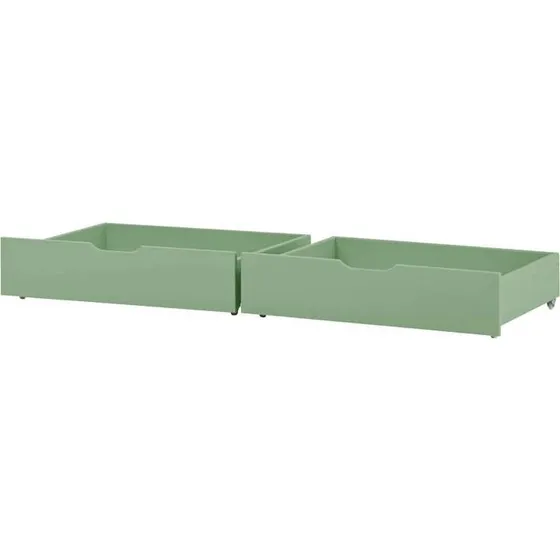 Hoppekids Skuffest p hjul, Pale Green (til 90x200)