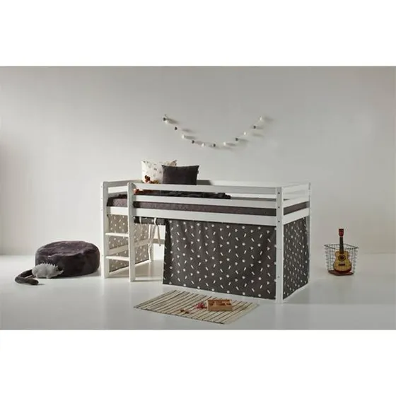 Hoppekids Forhng Pets til halvhj-/etageseng 70x160 cm, Granite Grey