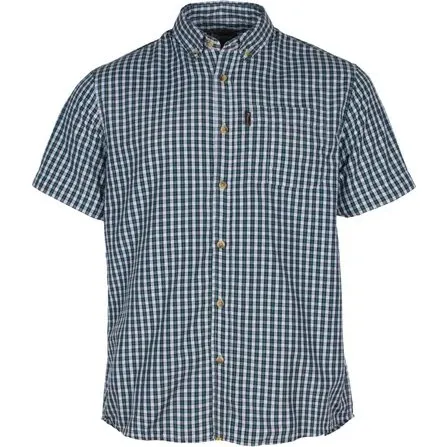 Pinewood Sommerskjorte - Herre, D.Green/White, L
