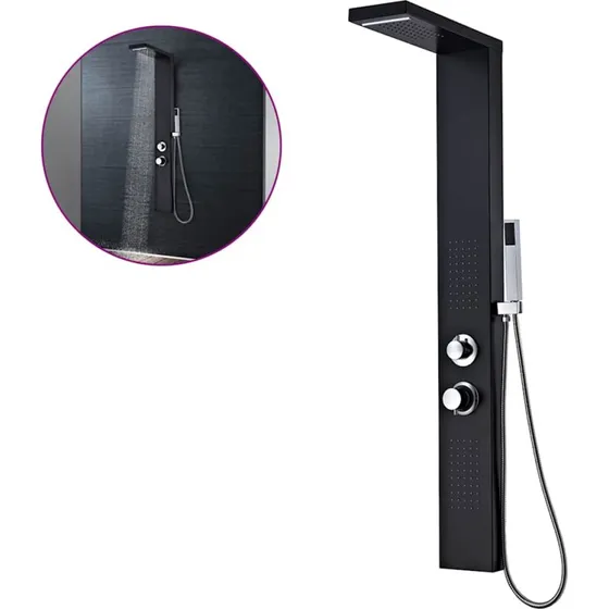 vidaXL bruserpanelsystem aluminium mat sort