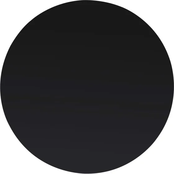 vidaXL Rund bordplade i hærdet glas Ø90 cm, sort 10 mm