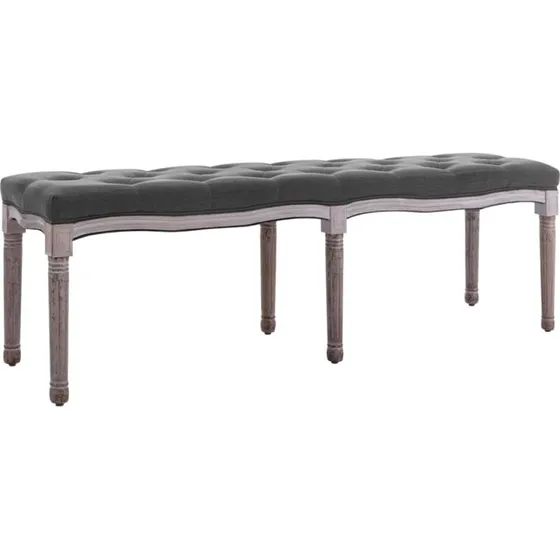 vidaXL bnk 150x40x48 mrkegr lrred massivt tr