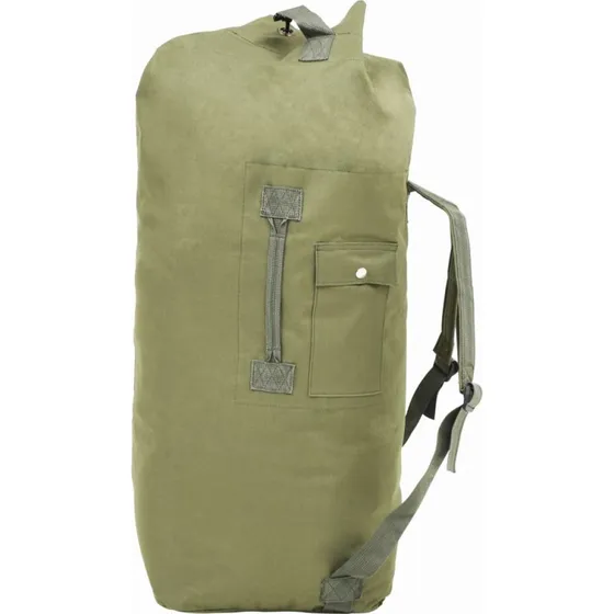 vidaXL duffeltaske i militrstil 85 L olivengrn
