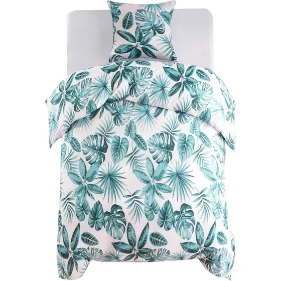 vidaXL dynebetrk 140x200/60x70 cm - grn bladmnster