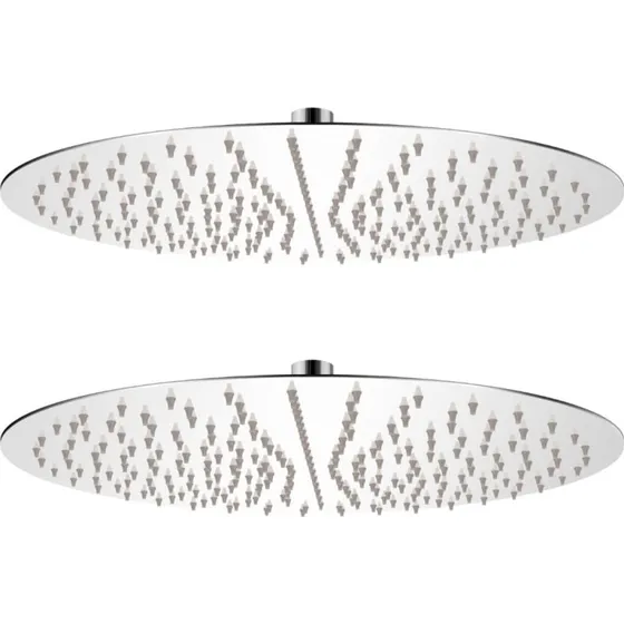 vidaXL 2 stk. rainshower brusehoveder Ø 40 cm i rustfrit stål
