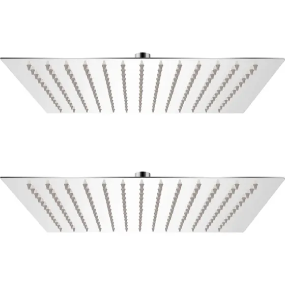 vidaXL 2-pak brusehoved 25 x 25 cm rustfrit stål (rainshower)