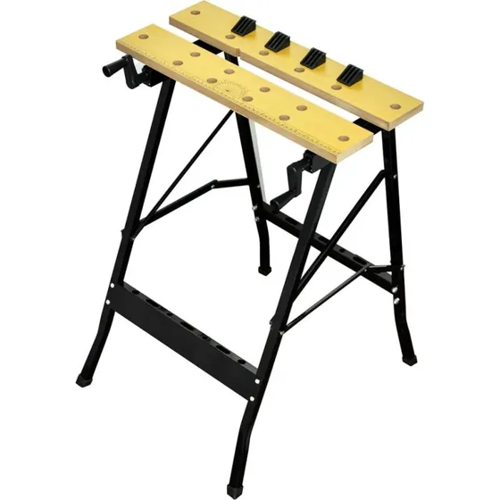 vidaXL Sammenfoldelig arbejdsbnk med justerbar bordplade