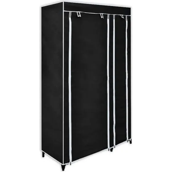 vidaXL foldeklædeskab 110x45x175 cm - sort