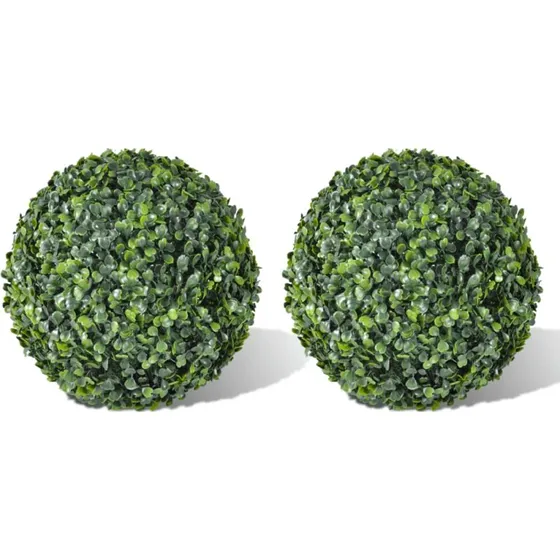 vidaXL buksbomkugler kunstig 35 cm, 2 stk