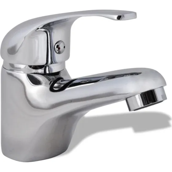 vidaXL Blandingsbatteri til håndvask krom