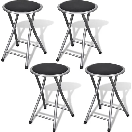 vidaXL foldbare stole 4 stk. kunstlæder