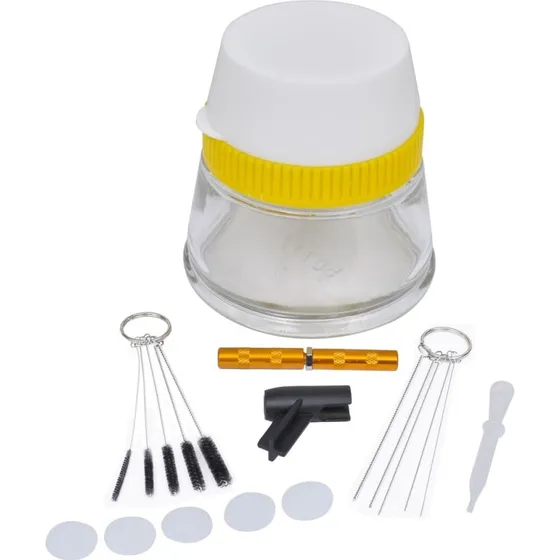 vidaXL 3-i-1 airbrush-rensest (glas)