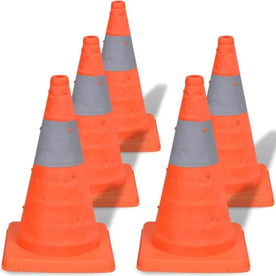 vidaXL 5 sammenklappelige trafikkegler 42 cm
