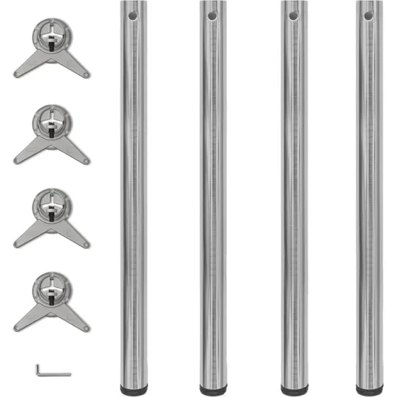 Universal 4 bordben justerbar 870 mm, børstet nikkel