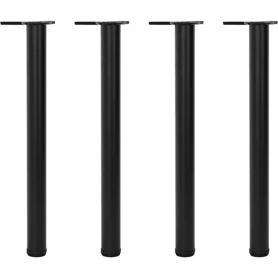 vidaXL 4 bordben, justerbar hjde 710 mm, sort