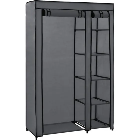 vidaXL foldbart klædeskab 110x45x175 cm grå