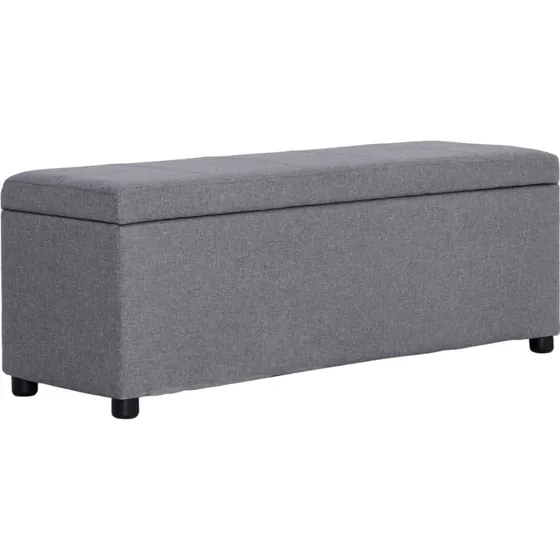 Opbevaringsbænk 116 cm i polyester – Vinrød
