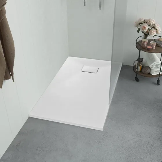 vidaXL brusekar SMC 90 x 90 cm hvid