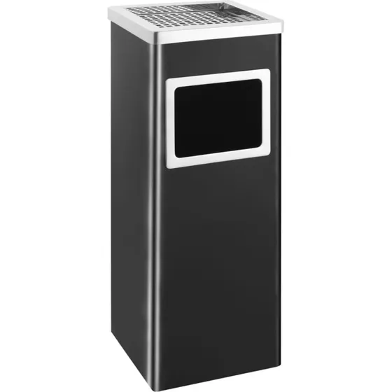 vidaXL askebger med integreret affaldsspand 36 L stl sort