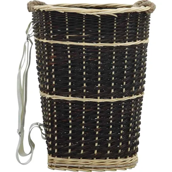 vidaXL bærerygsæk til brænde 50 x 44 x 58 cm naturpil