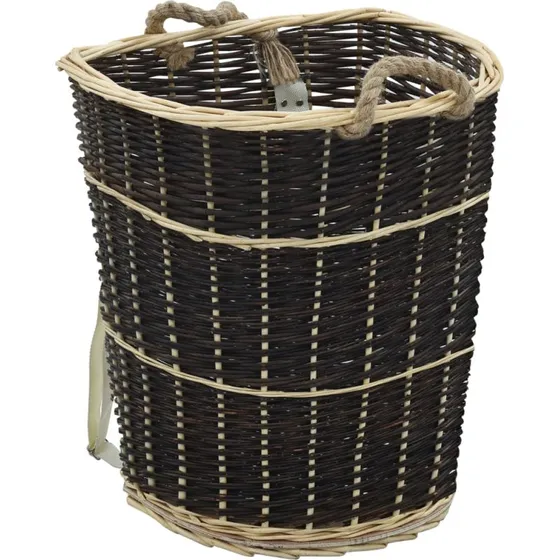 vidaXL bærerygsæk til brænde 57x51x69 cm naturpil