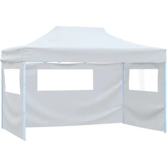 vidaXL foldbart festtelt 291x413x315 cm med 3 vgge, hvid