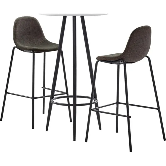 vidaXL barsæt 3 dele, stof mørkegrå