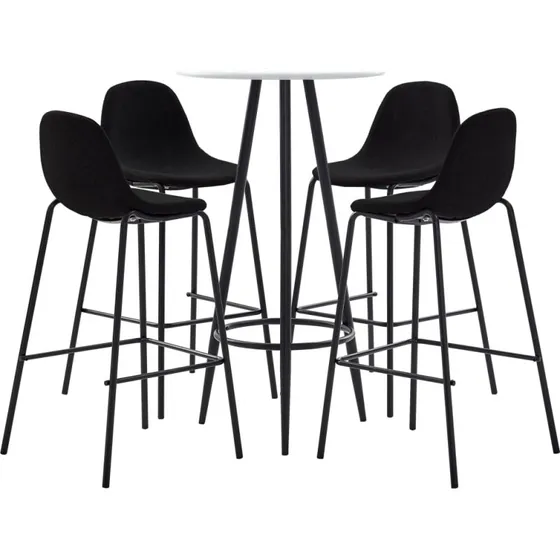 vidaXL barst 5 dele stof sort