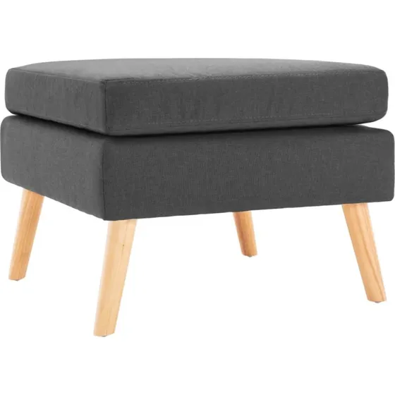 vidaXL fodskammel stof mørkegrå 54x54x43,5 cm