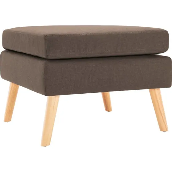 vidaXL fodskammel i stof, brun 54x54x43,5 cm