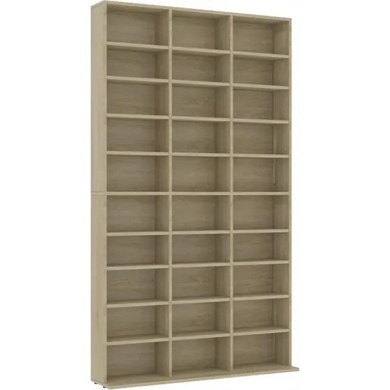 vidaXL CD-reol 102x16x177,5 cm konstrueret tr Sonoma-eg