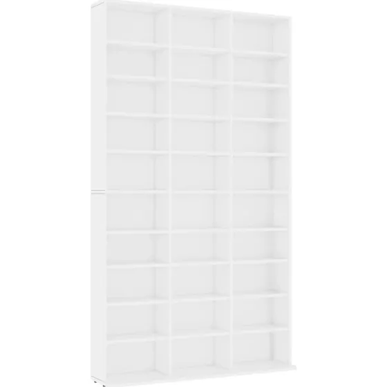 vidaXL CD-reol 102x16x177,5 cm konstrueret tr hvid