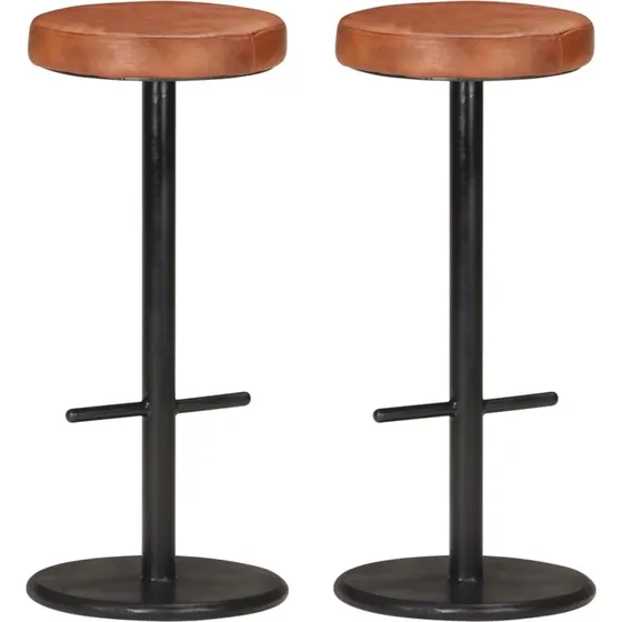 vidaXL barstole 2 stk. gte lder brun