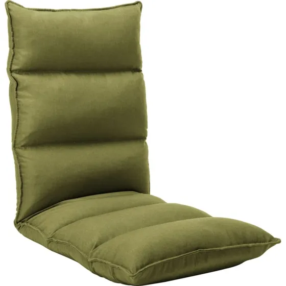 vidaXL foldbar gulvstol i stof, grøn